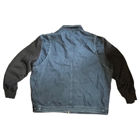 Harley Davidson Denim Jean Jacket 3XL Mens Fabric Sleeves - Picture 3 of 16